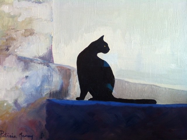 image de la peinture Black cat